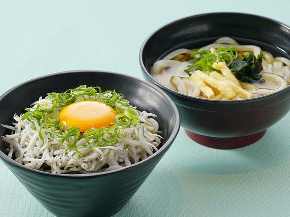 北坂たまご釜揚げしらす丼ミニうどんセット