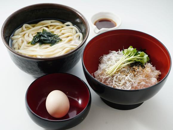 淡路産釜揚げしらす丼とミニ讃岐うどんセット