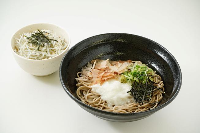 本枯れ節ぶっかけとろろそばミニしらす丼